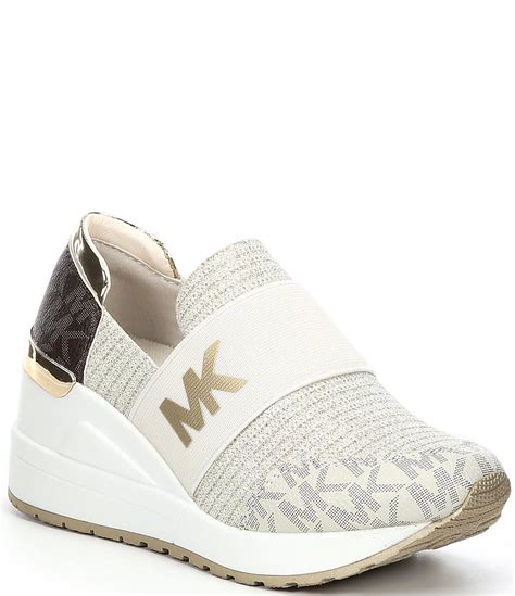 michael kors studded wedge sneakers|Michael Kors slip on sneakers.